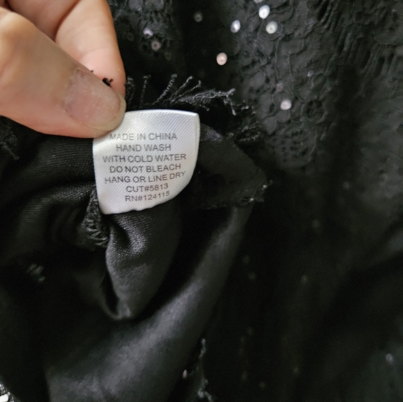 Sophie Rue black lace and sequin top, small - Picture 6 of 6